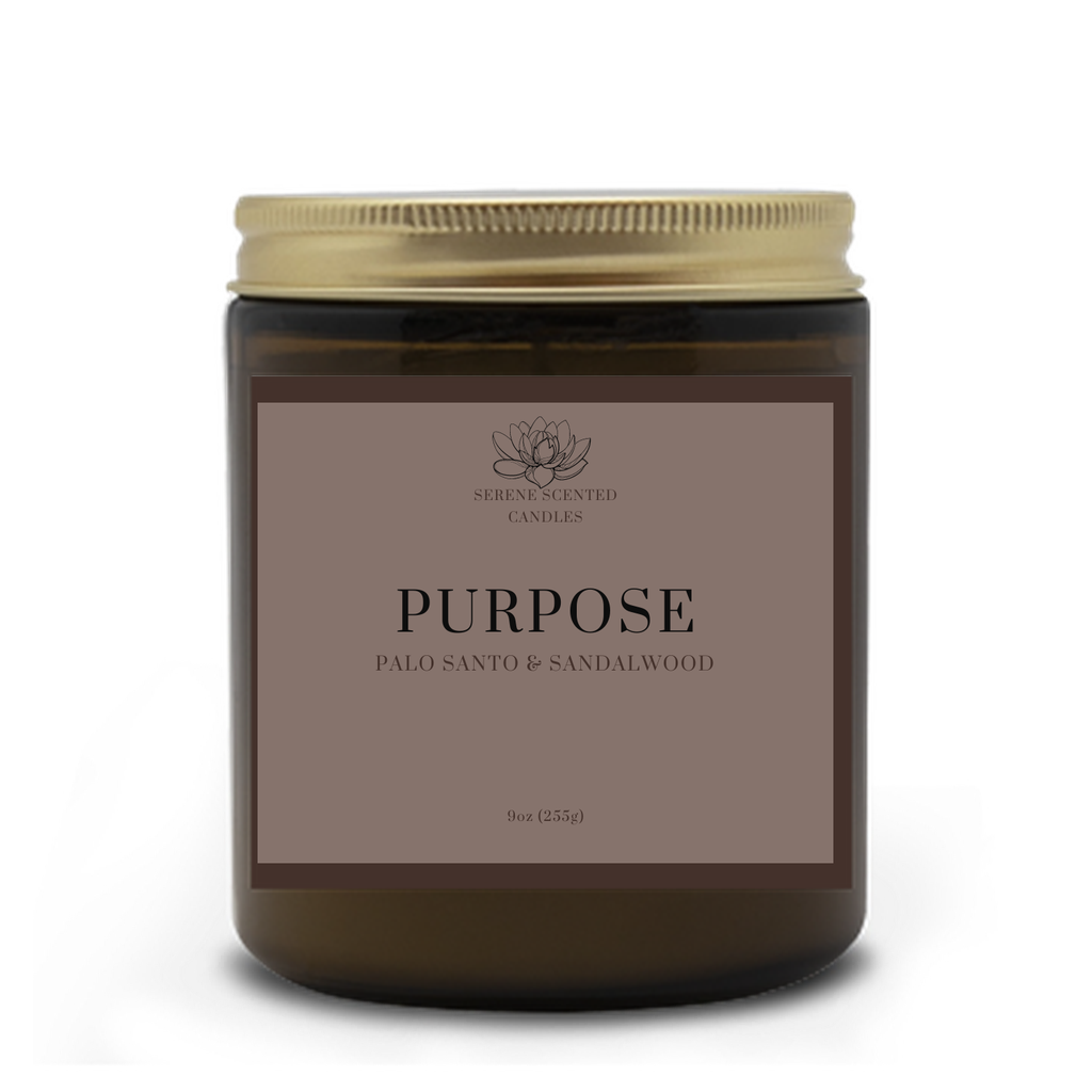 Purpose- Palo Santo & Sandalwood Scented Candle