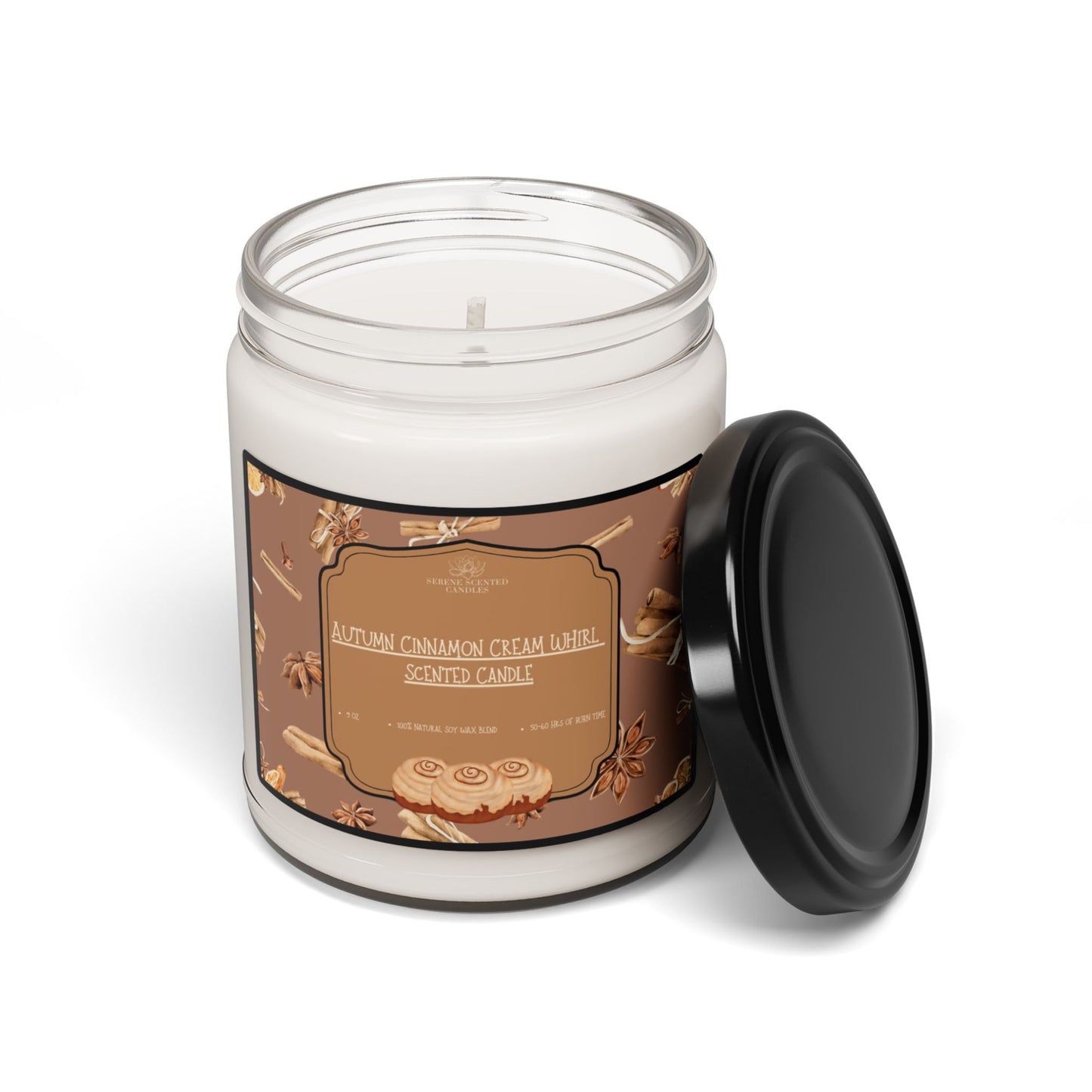 Autumn Cinnamon Cream Whirl Scented Candle