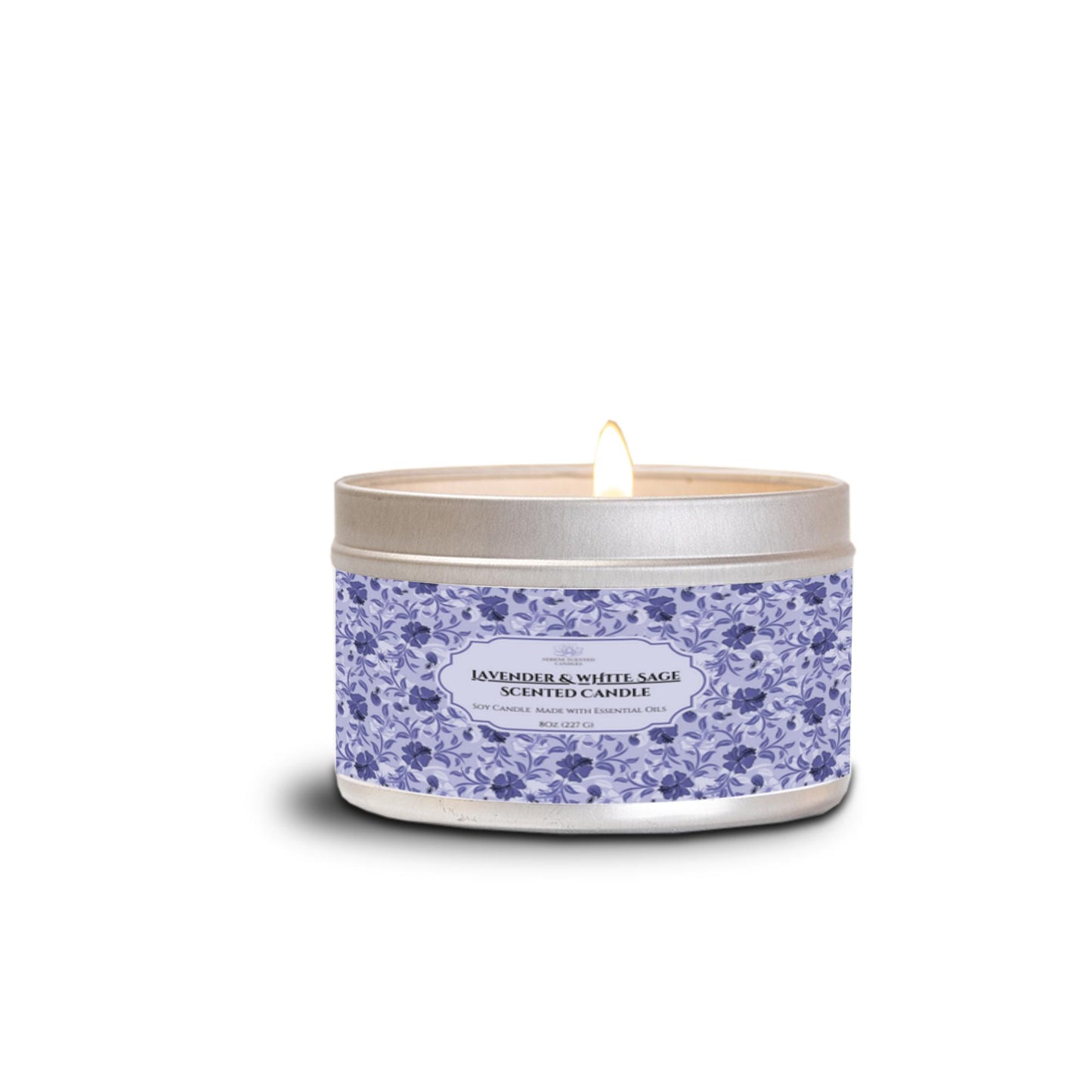 Lavender and White Sage Scented Candle