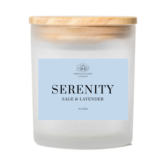 Serenity - Sage & Lavender Scented Candle